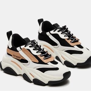 Steve Madden possession tennis shoes black/tan